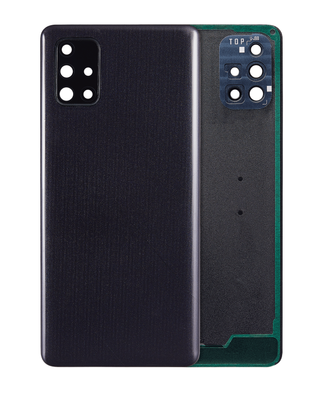 vetro cover posteriore con Vetro fotocamera per Samsung Galaxy A71 (A715 / 2020) ( Prism Crush Nero)