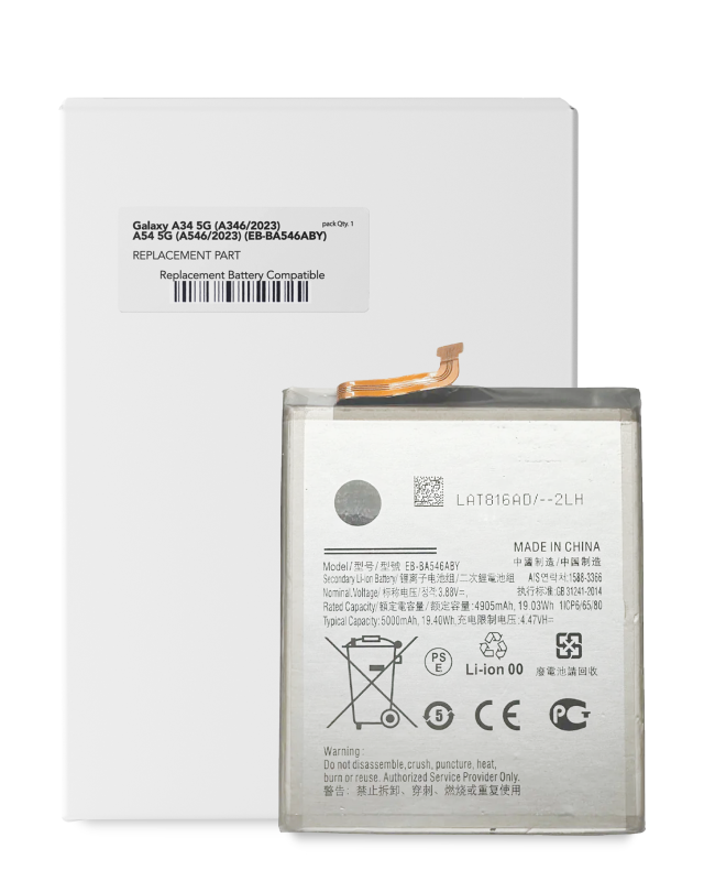 Batteria di ricambio per Samsung Galaxy A34 5G (A346/2023) / A54 5G (A546/2023) (Service Pack)