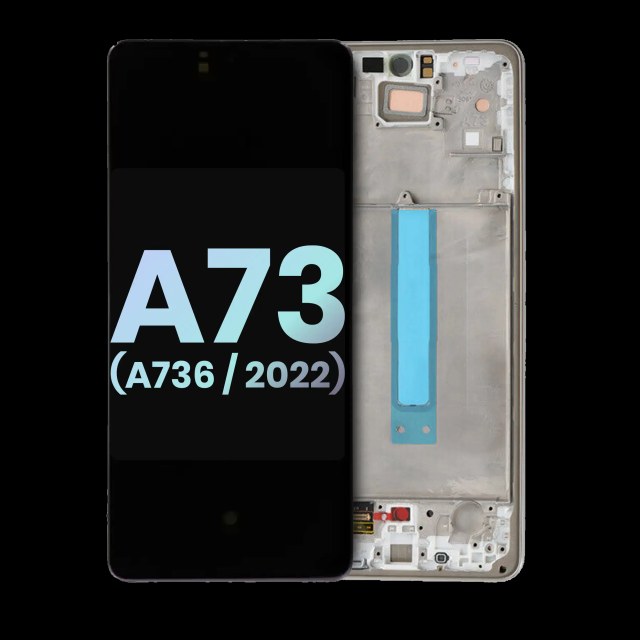 Display OLED completo con Frame per Samsung Galaxy A73 5G (A736 / 2022) (Service Pack) (Bianco)