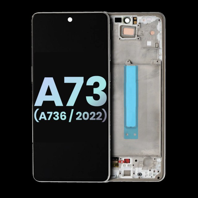 Display OLED completo con Frame per Samsung Galaxy A73 5G (A736 / 2022) (Service Pack) (Grigio)