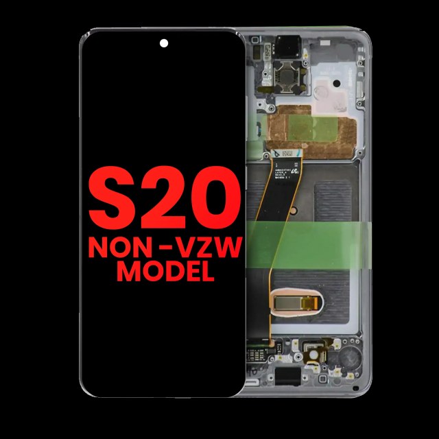 Display OLED completo con Frame per Samsung Galaxy S20 5G (Non-Verizon 5G UW Frame) (Grigio cosmico)