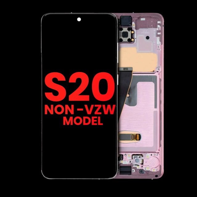 Display OLED completo con Frame per Samsung Galaxy S20 5G (Non-Verizon 5G UW Frame) (Cloud Rosa)