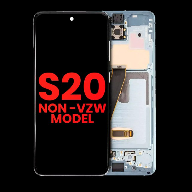 Display OLED completo con Frame per Samsung Galaxy S20 5G (Non-Verizon 5G UW Frame) (Cloud Blu)