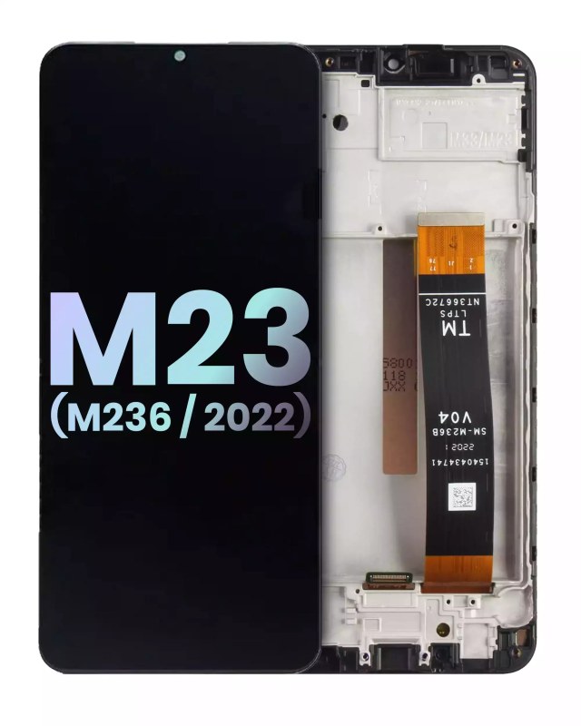 Display LCD completo con Frame per Samsung Galaxy M23 (M236 / 2022) (Service Pack) (tutti i colori)