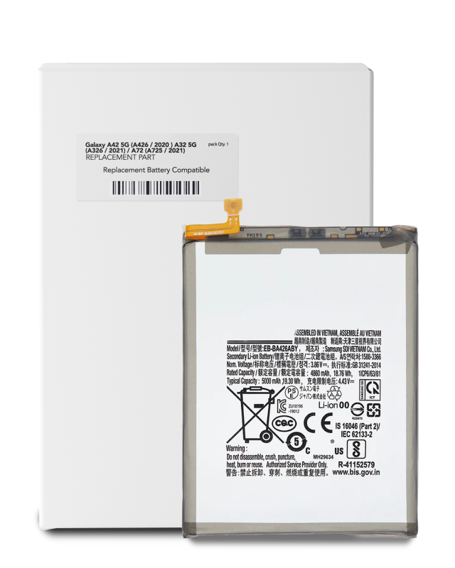 Batteria di ricambio per Samsung Galaxy A42 5G (A426 / 2020) A32 5G (A326 / 2021) / A72 (A725 / 2021) (Service Pack)