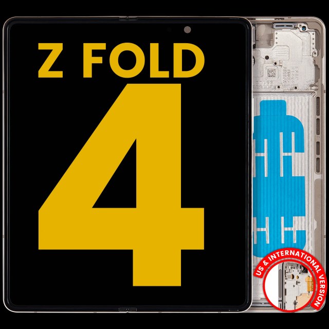 Inner Display OLED completo con Frame per Samsung Galaxy Z Fold 4 5G (US e International) (Refurbished) (Beige)