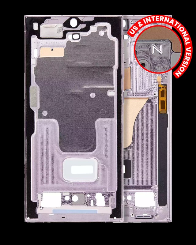 Frame centrale per Samsung Galaxy S23 Ultra 5G (US e International Version) (Lavanda)