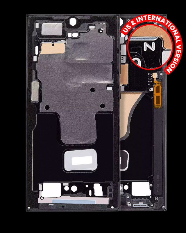 Frame centrale per Samsung Galaxy S23 Ultra 5G (US e International Version) (Phantom Nero)