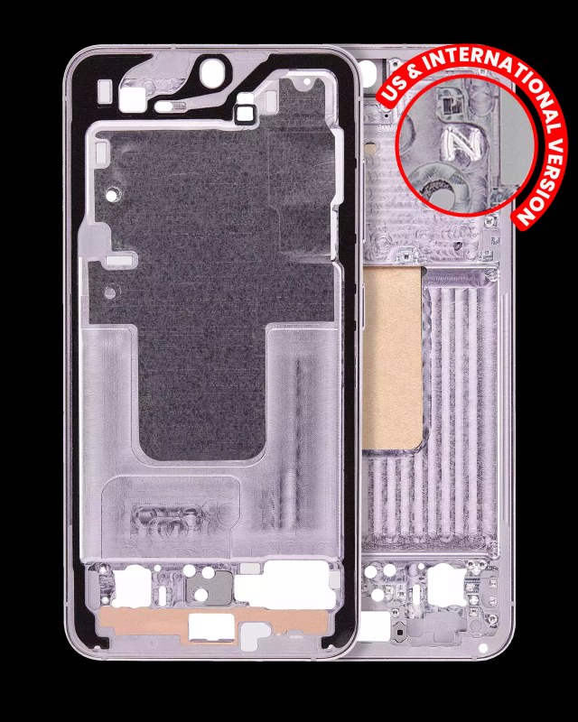 Frame centrale per Samsung Galaxy S23 5G (US e International Version) (Lavanda)