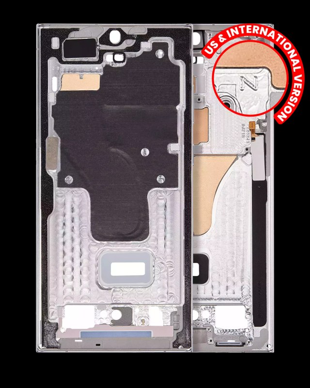 Frame centrale per Samsung Galaxy S23 Ultra 5G (US e International Version) (Blu cielo / Lime)