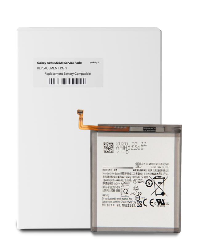 Batteria di ricambio per Samsung Galaxy A02 (A022) / A21s (A217) / A12 (A125) / A12 Nacho (A127) / A13 5G (A136U) / A13 (A135) / A04s (A047) /F13 (E135) /A13s (A137) /A13 4G (A135) (Service Pack)