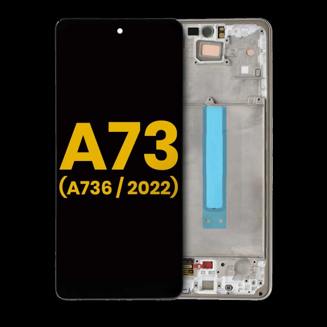 Display OLED completo con Frame per Samsung Galaxy A73 5G (A736 / 2022) (Refurbished) (Bianco)