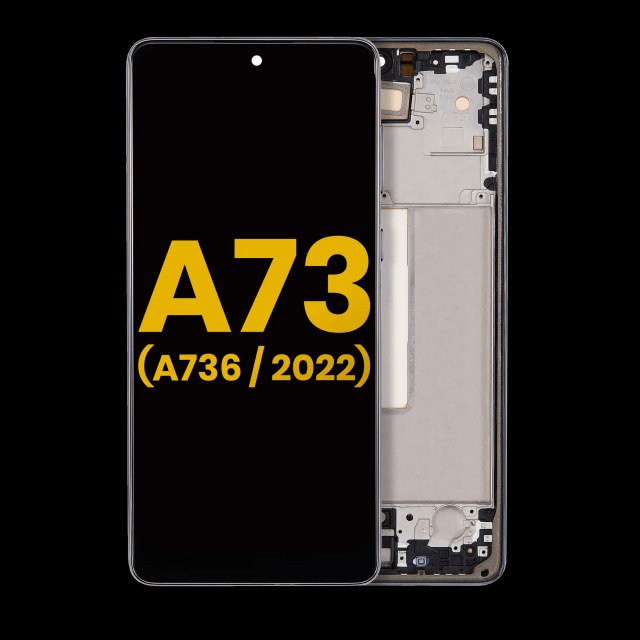 Display OLED completo con Frame per Samsung Galaxy A73 5G (A736 / 2022) (Refurbished) (Grigio)