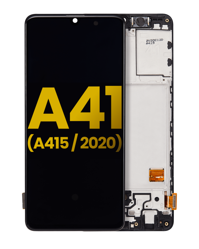 Display OLED completo con Frame per Samsung Galaxy A41 (A415 / 2020) (Refurbished) (Prism Crush Nero)