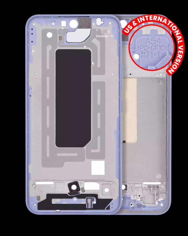 Frame centrale per Samsung Galaxy A54 5G (A546 / 2023) (US e International Version) (Violet)