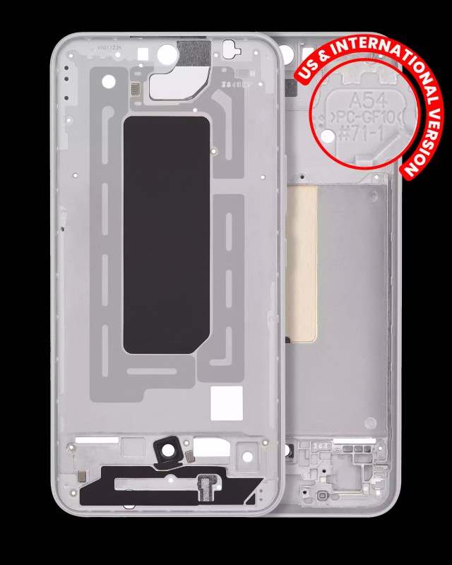 Frame centrale per Samsung Galaxy A54 5G (A546 / 2023) (US e International Version) (Bianco)