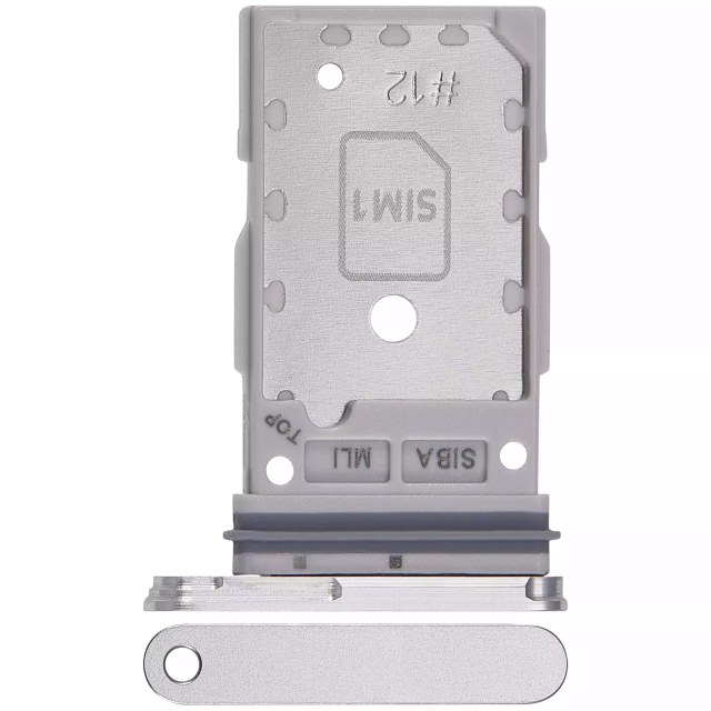 Carrellino doppia SIM per Samsung Galaxy S24 5G / S24 Plus 5G (Marble Grigio)