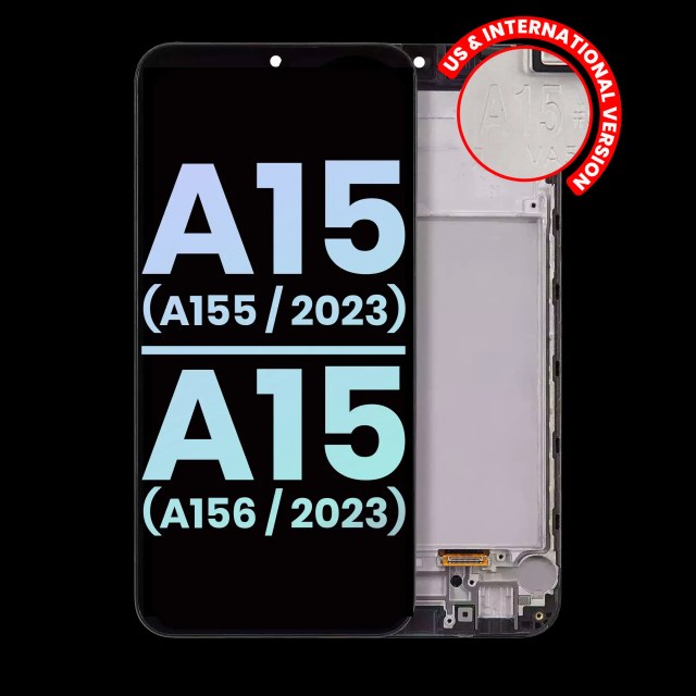 Display OLED completo con Frame per Samsung Galaxy A15 4G (A155 / 2023) / A15 5G (A156 / 2023) (US e International) (Service Pack) (tutti i colori)