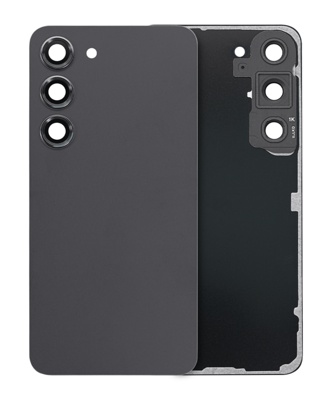 vetro cover posteriore con Vetro fotocamera per Samsung Galaxy S23 5G (Service Pack) (Phantom Nero)
