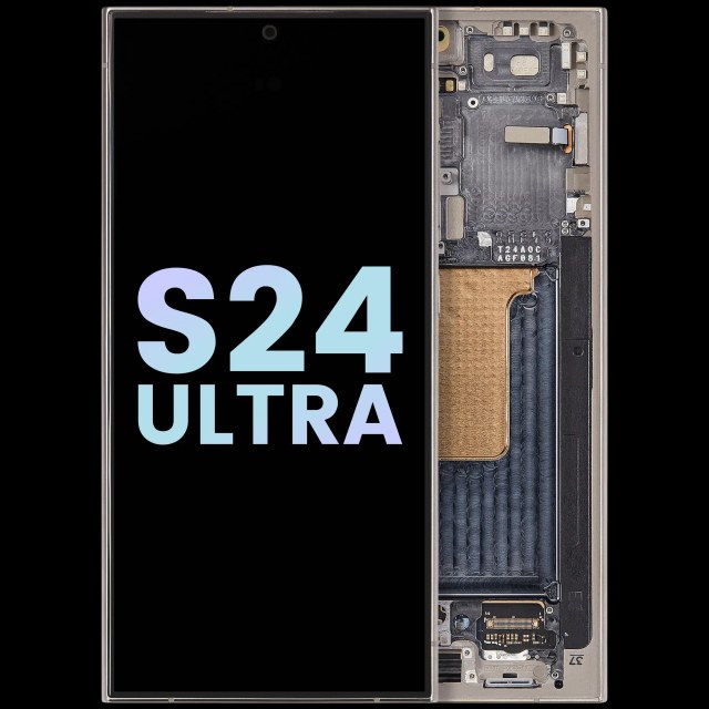Display OLED completo con Frame per Samsung Galaxy S24 Ultra (Service Pack) (Titanio Grigio)
