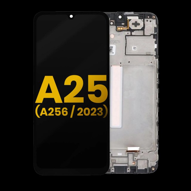Display OLED completo con Frame per Samsung Galaxy A25 5G (A256 / 2023) (Refurbished) (tutti i colori)
