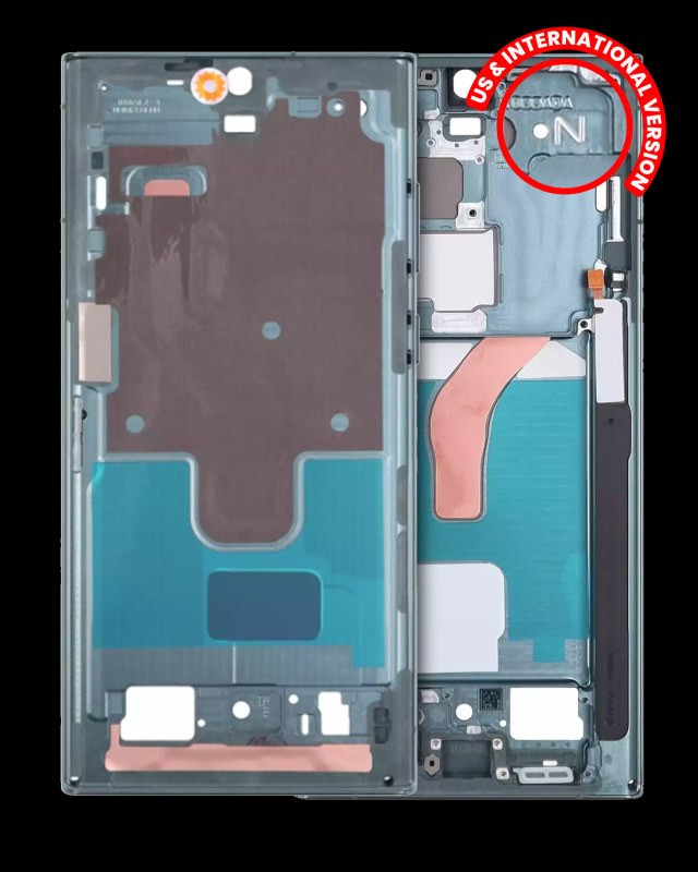 Frame centrale per Samsung Galaxy S22 Ultra 5G (US e International Version) (Verde)