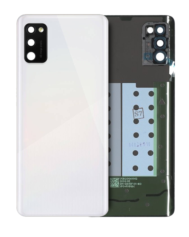 vetro cover posteriore con Vetro fotocamera per Samsung Galaxy A41 (A415 / 2020) (Service Pack) (Prism Crush Argento)