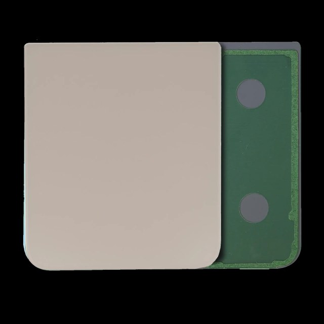 Bottom vetro cover posteriore per Samsung Galaxy Z Flip 4 (Service Pack) (Oro)