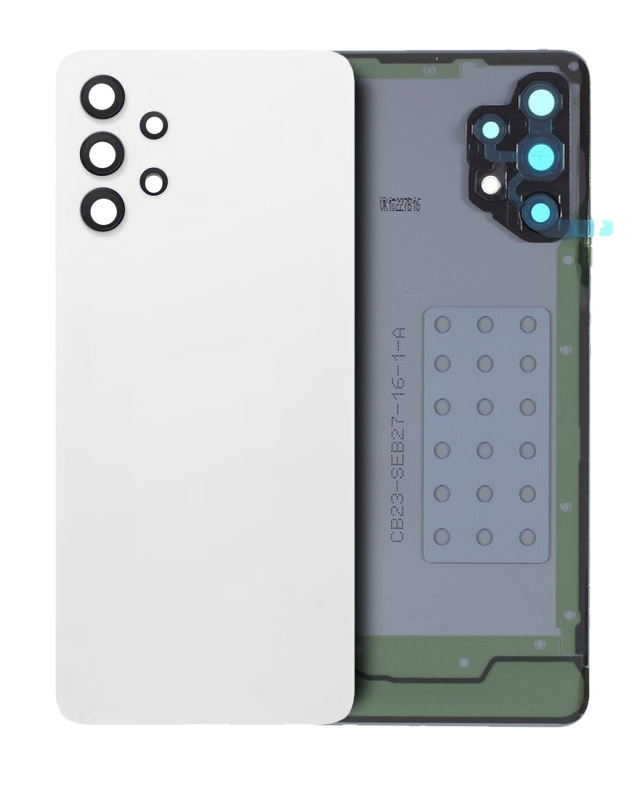 vetro cover posteriore con Vetro fotocamera per Samsung Galaxy A32 4G (A325 / 2021) (Service Pack) (Awesome Bianco)