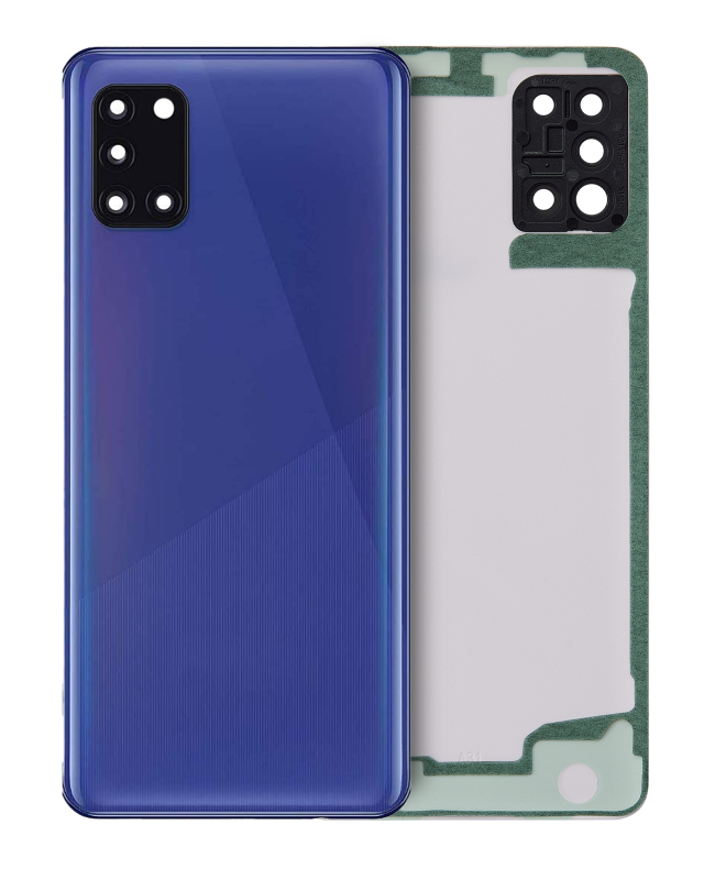 vetro cover posteriore con Vetro fotocamera per Samsung Galaxy A31 (A315 / 2020) (Service Pack) (Blu)