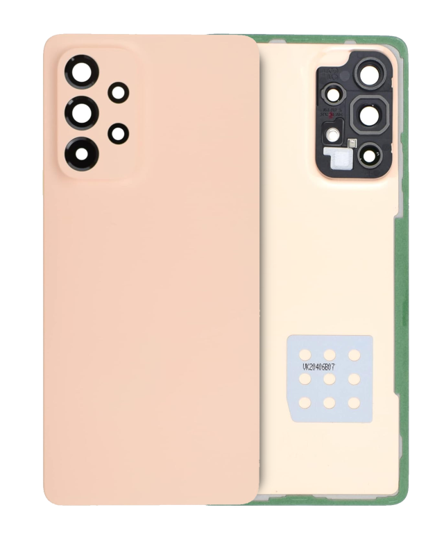 vetro cover posteriore con Vetro fotocamera per Samsung Galaxy A53 5G (A536 / 2022) (Service Pack) (Peach)