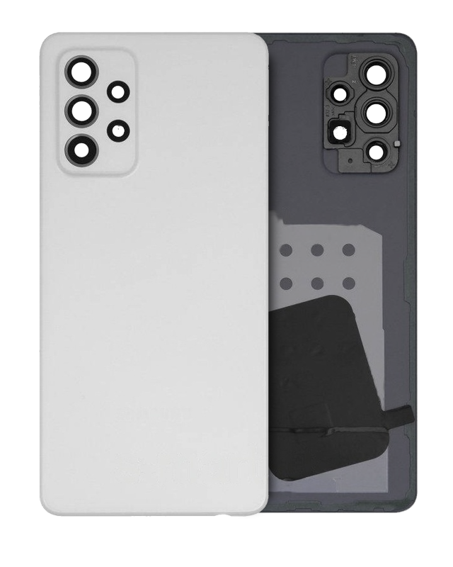 vetro cover posteriore con Vetro fotocamera per Samsung Galaxy A52s (A528 / 2021) (Service Pack) (Awesome Bianco)