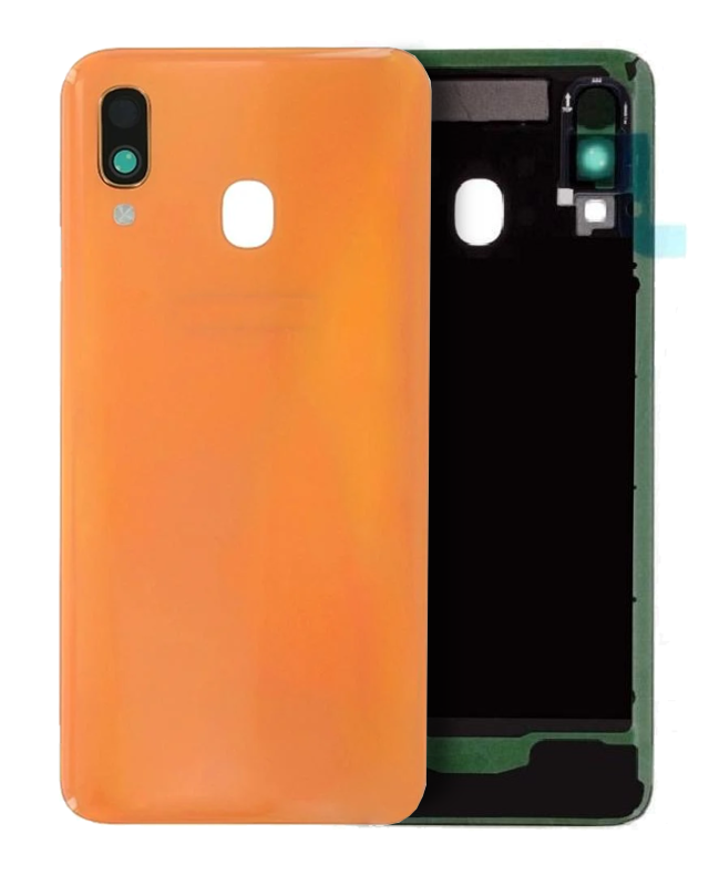 vetro cover posteriore con Vetro fotocamera per Samsung Galaxy A40 (A405 / 2019) (Service Pack) (Arancione)