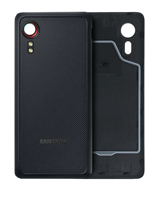 vetro cover posteriore con Vetro fotocamera per Samsung Galaxy Xcover 5 (Service Pack) (Nero)