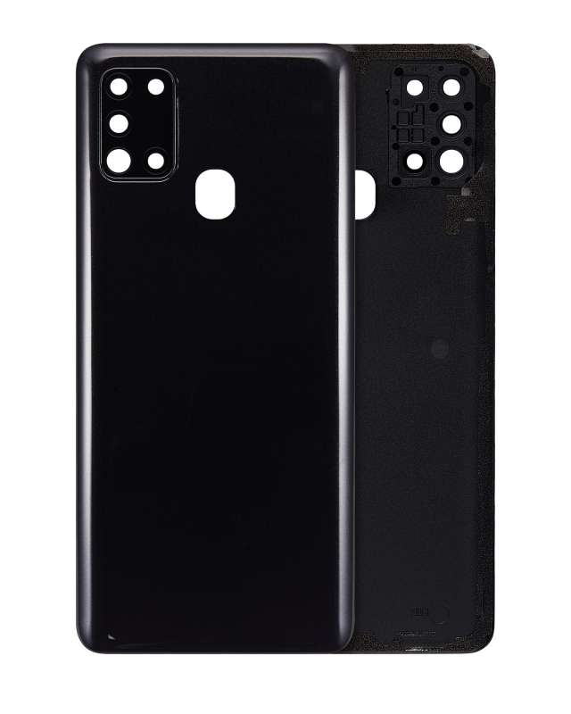 vetro cover posteriore con Vetro fotocamera per Samsung Galaxy A21s (A217 / 2020) (Service Pack) (Nero)