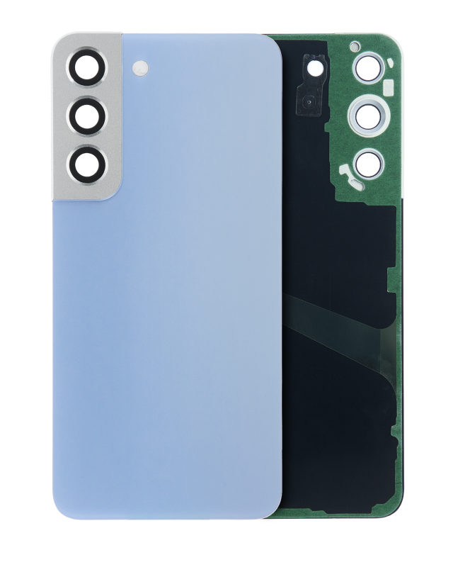 vetro cover posteriore con Vetro fotocamera per Samsung Galaxy S22 (Service Pack) (Blu cielo)