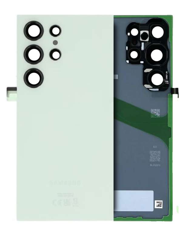 vetro cover posteriore con Vetro fotocamera per Samsung Galaxy S24 Ultra (Service Pack) (Titanio Verde)