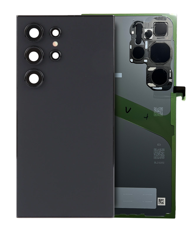 vetro cover posteriore con Vetro fotocamera per Samsung Galaxy S24 Ultra (Service Pack) (Titanio Nero)