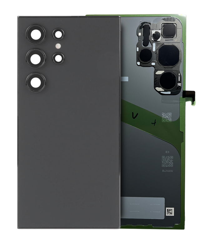 vetro cover posteriore con Vetro fotocamera per Samsung Galaxy S24 Ultra (Service Pack) (Titanio Grigio)