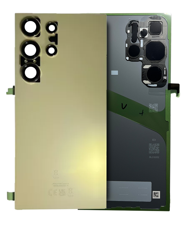 vetro cover posteriore con Vetro fotocamera per Samsung Galaxy S24 Ultra (Service Pack) (Titanio Giallo)