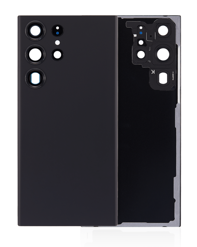 vetro cover posteriore con Vetro fotocamera per Samsung Galaxy S23 Ultra (Service Pack) (Phantom Nero)