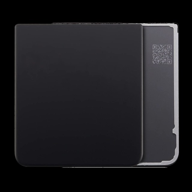 Bottom vetro cover posteriore per Samsung Galaxy Z Flip 3 5G (Service Pack) (Phantom Nero)