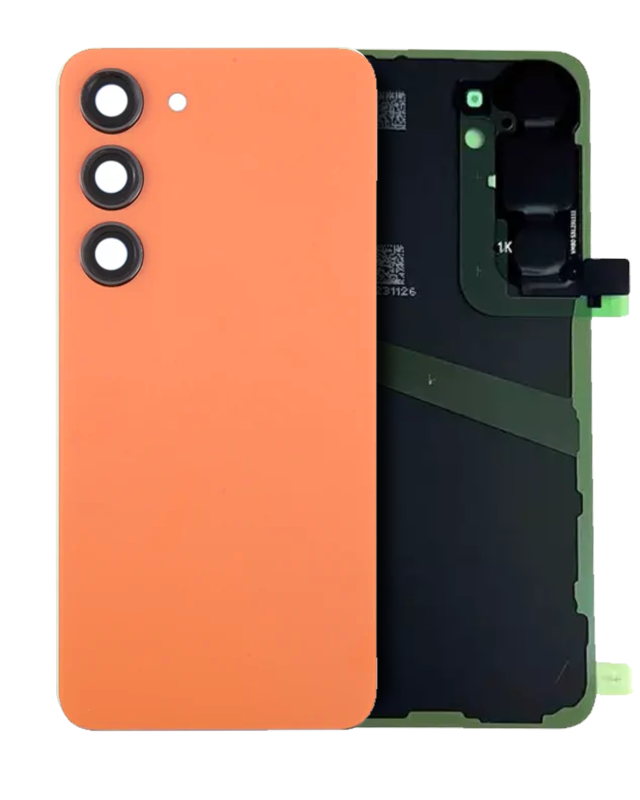 vetro cover posteriore con Vetro fotocamera per Samsung Galaxy S24 (Service Pack) (Sandstone Arancione)
