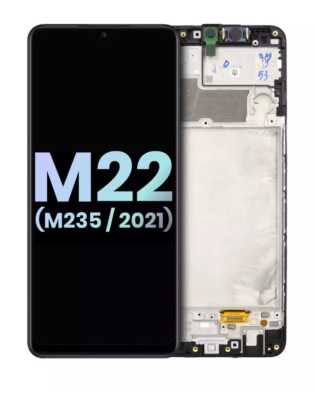 Display LCD completo con Frame per Samsung Galaxy M22 (M235 / 2021) (Service Pack) (tutti i colori)