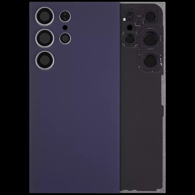 vetro cover posteriore con Vetro fotocamera per Samsung Galaxy S24 Ultra 5G (No Logo) (Titanio Violet)