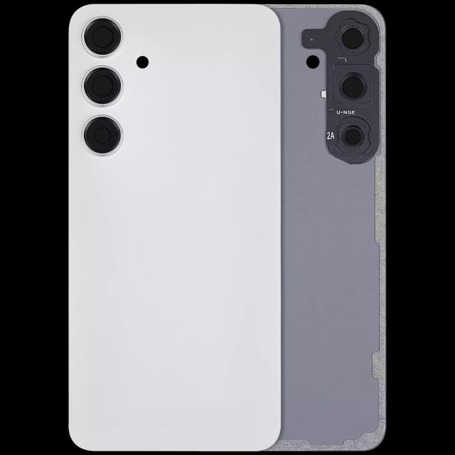vetro cover posteriore con Vetro fotocamera per Samsung Galaxy S24 Plus 5G (No Logo) (Marble Grigio)