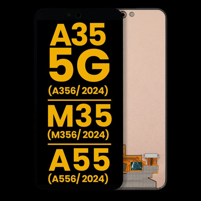 Display OLED completo senza Frame per Samsung Galaxy A35 5G (A356 / 2024) / M35 (M356 / 2024) / A55 (A556 / 2024) (Refurbished) (tutti i colori)