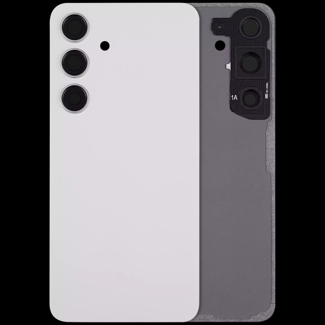 vetro cover posteriore con Vetro fotocamera per Samsung Galaxy S24 5G (No Logo) (Marble Grigio)
