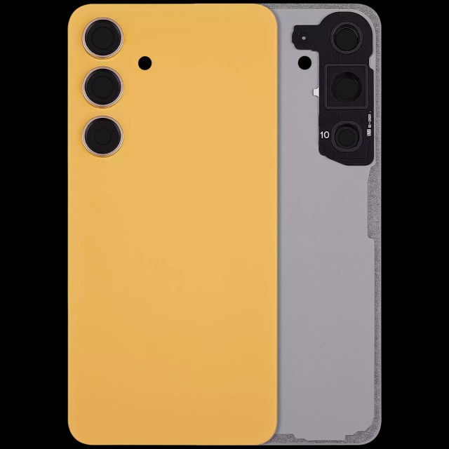 vetro cover posteriore con Vetro fotocamera per Samsung Galaxy S24 5G (No Logo) (Sandstone Arancione)