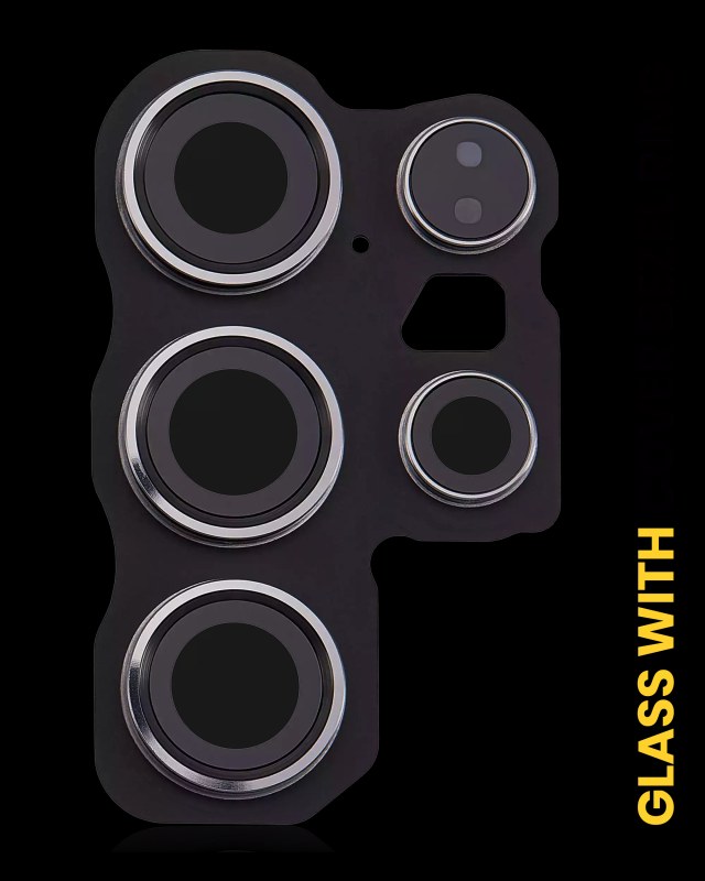 Lente fotocamera posteriore con Cover Cornice Ring per Samsung Galaxy S24 Ultra 5G (Titanio Nero)
